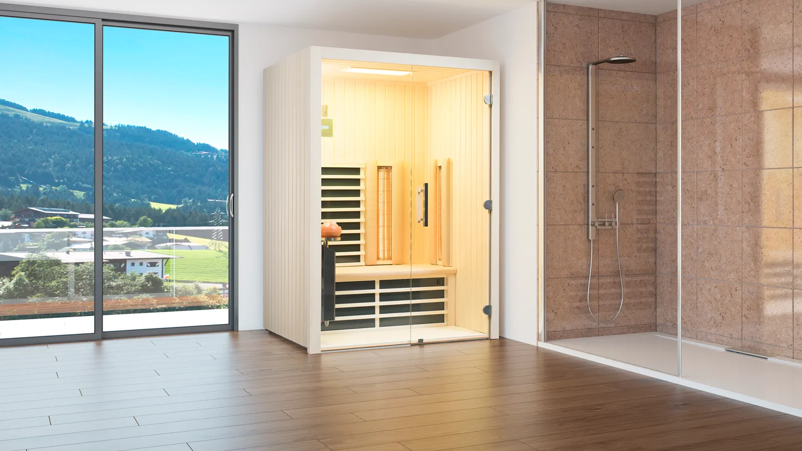 Infrarotkabine TrioSol Glas in Espe